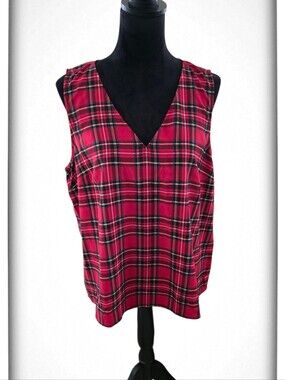 J. Crew Tartan Sleeveless Blouse NWT